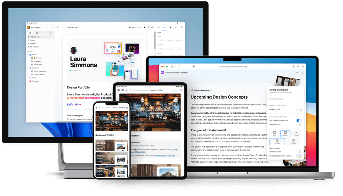 Craft Docs - die App für all deine Projekte, Ideen und Notizen 