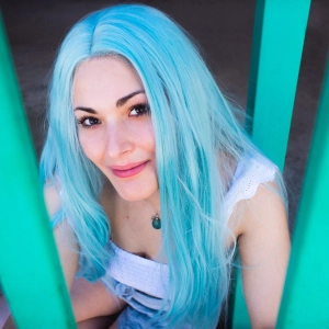 Blue haired girl