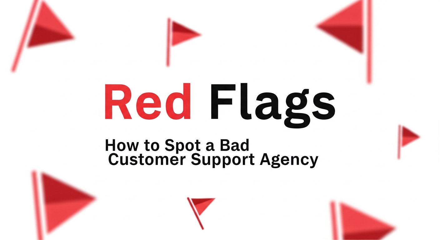 Banner that reads Red Flags: How to Spot a Bad Customer Support Agency