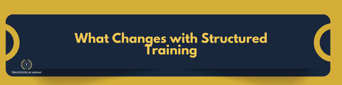 A divider image that says what changes with structured training.