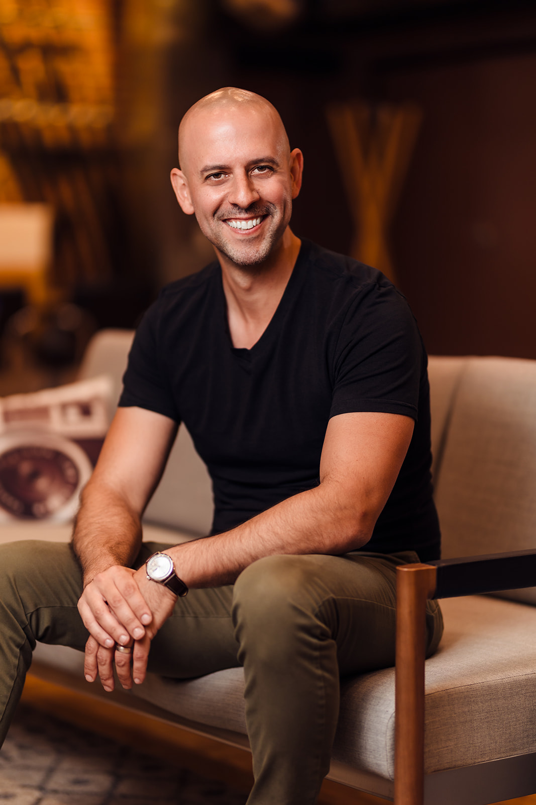 Indoor headshot of a Nick DiFabio, a local Vancouver author
