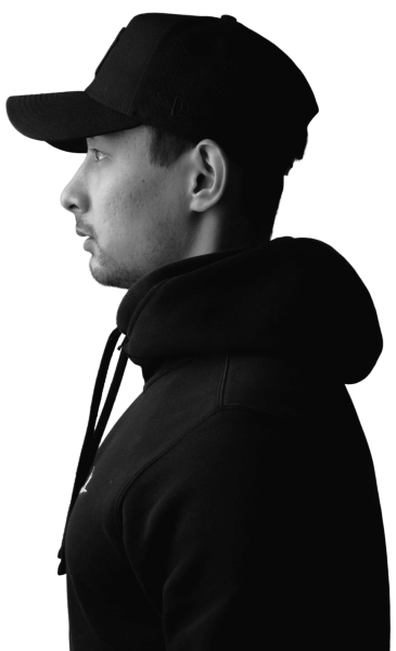 Man standing sideways 