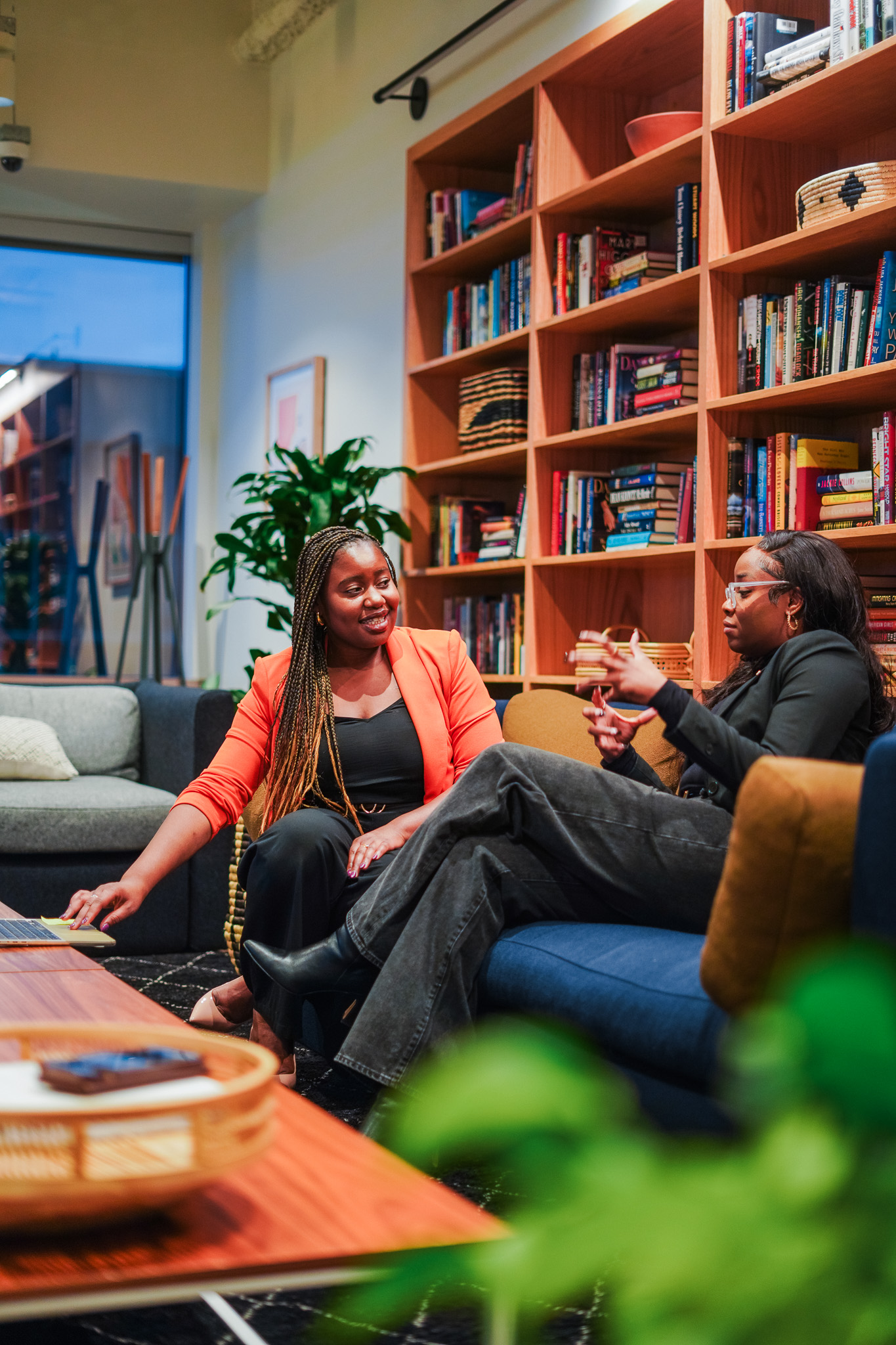Group of people collaborating with digital devices