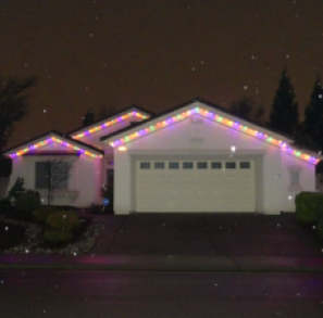 Multicolor view at night