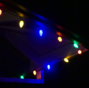 Multicolor light view at night