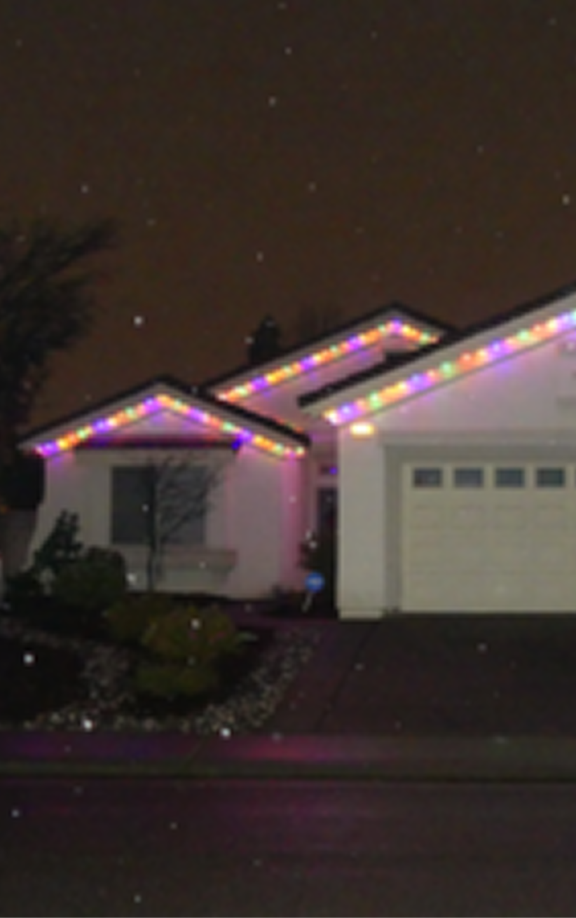 Multicolor view at night