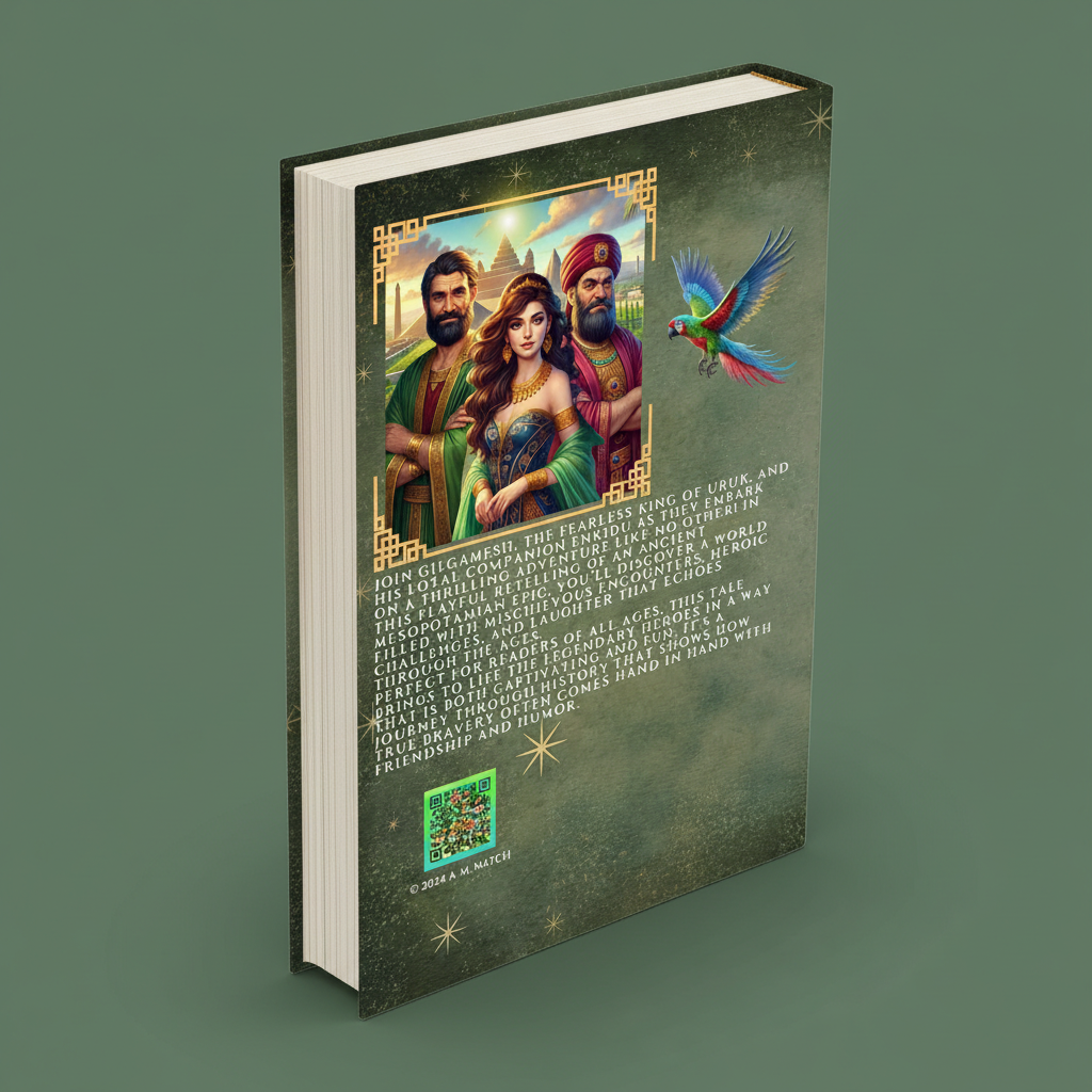 Back cover of the Funny Epic of Gilgamesh.