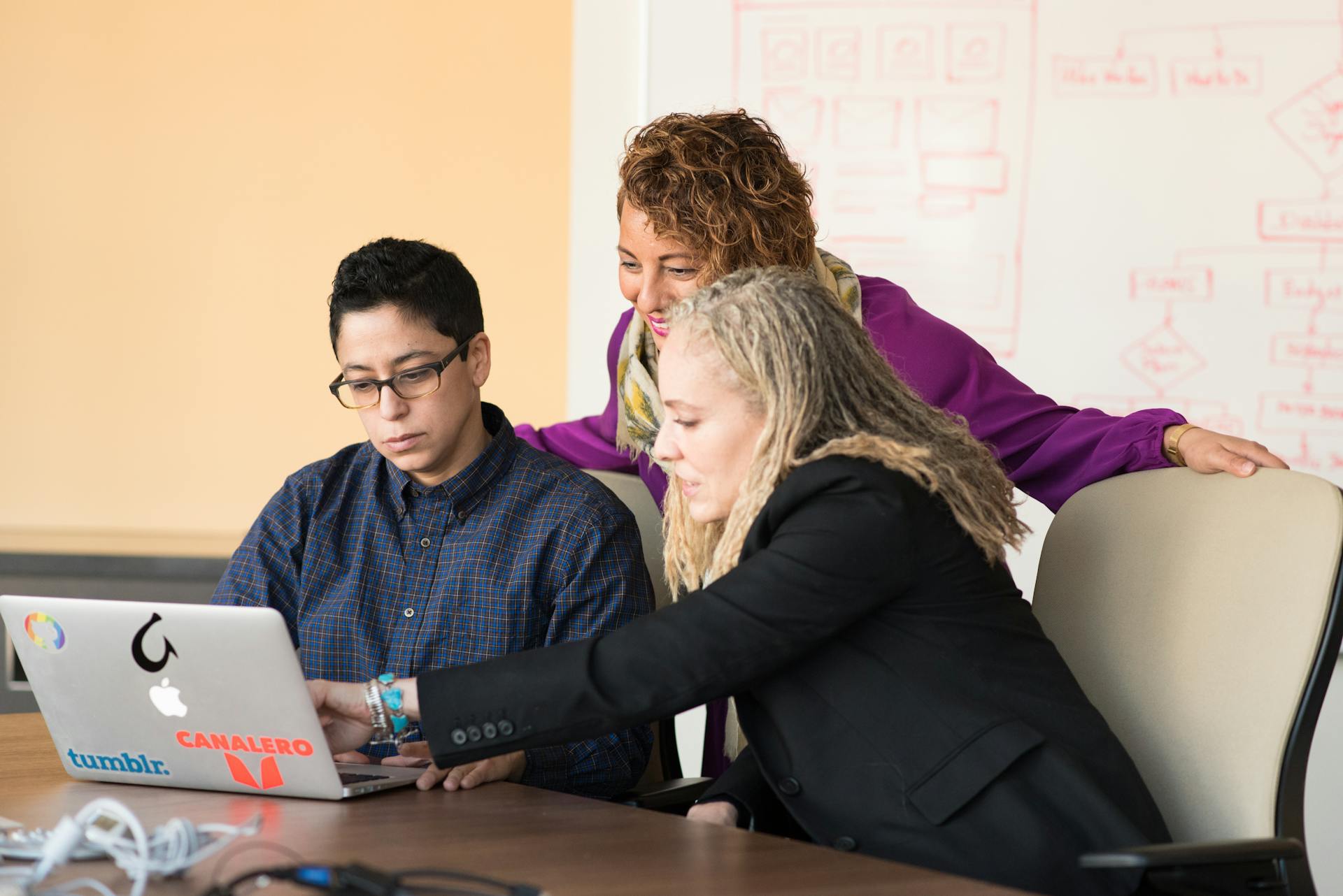 Group of people working together