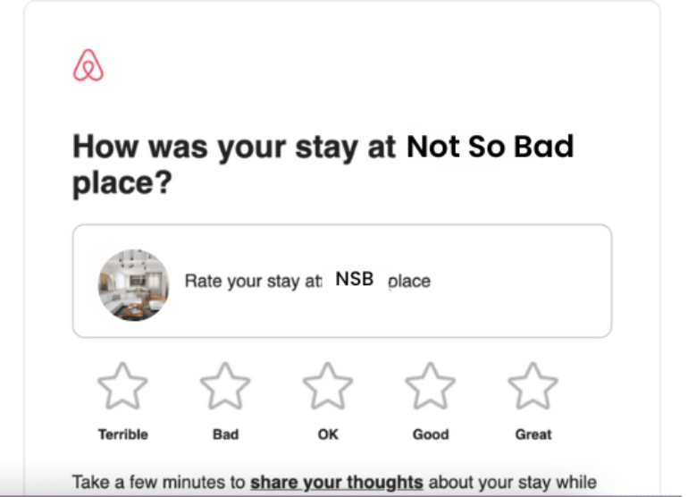 Airbnb’s Post-Stay Review Requests