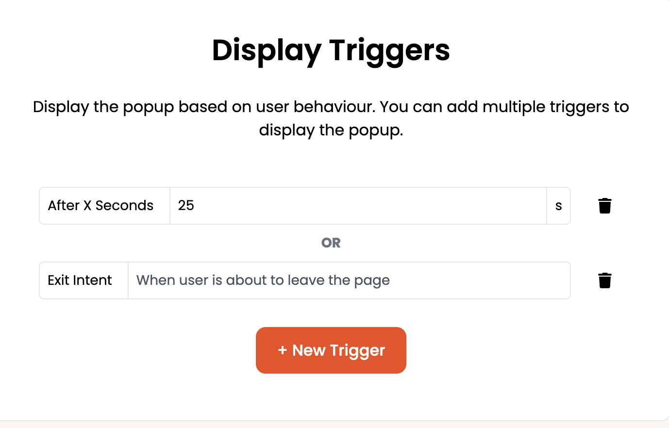 Define Display Triggers
