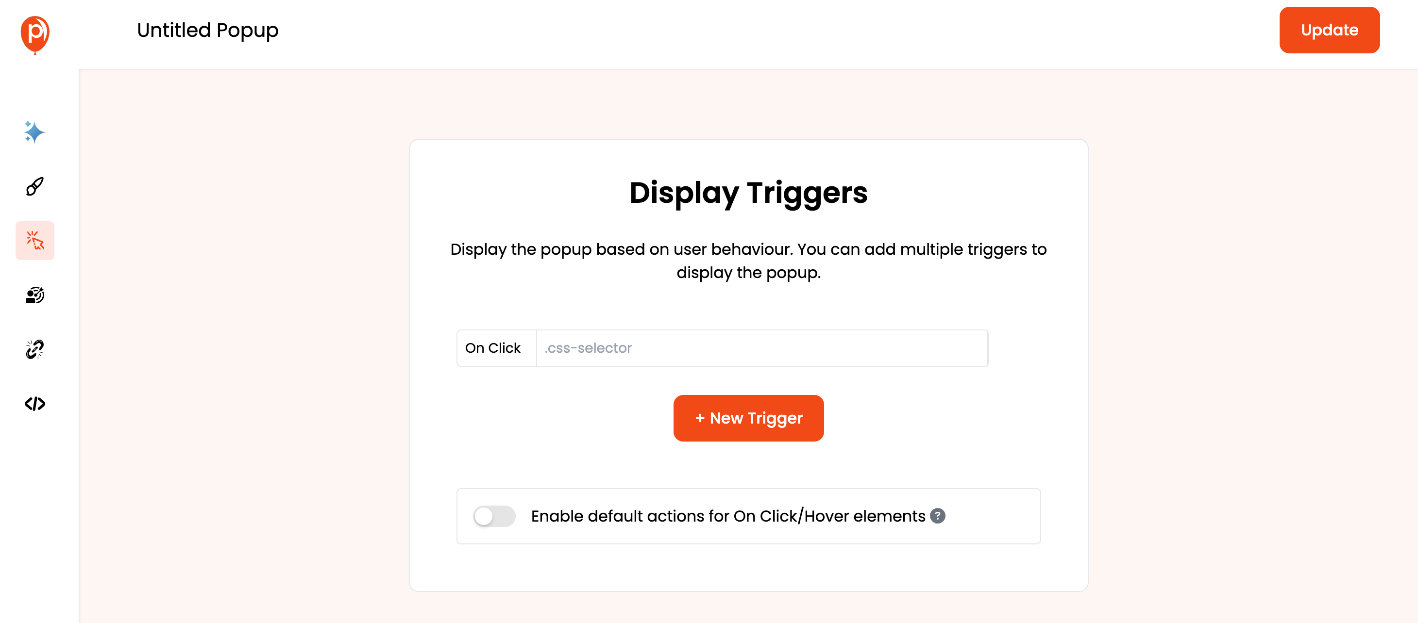 Setting Up the Trigger for on-click button