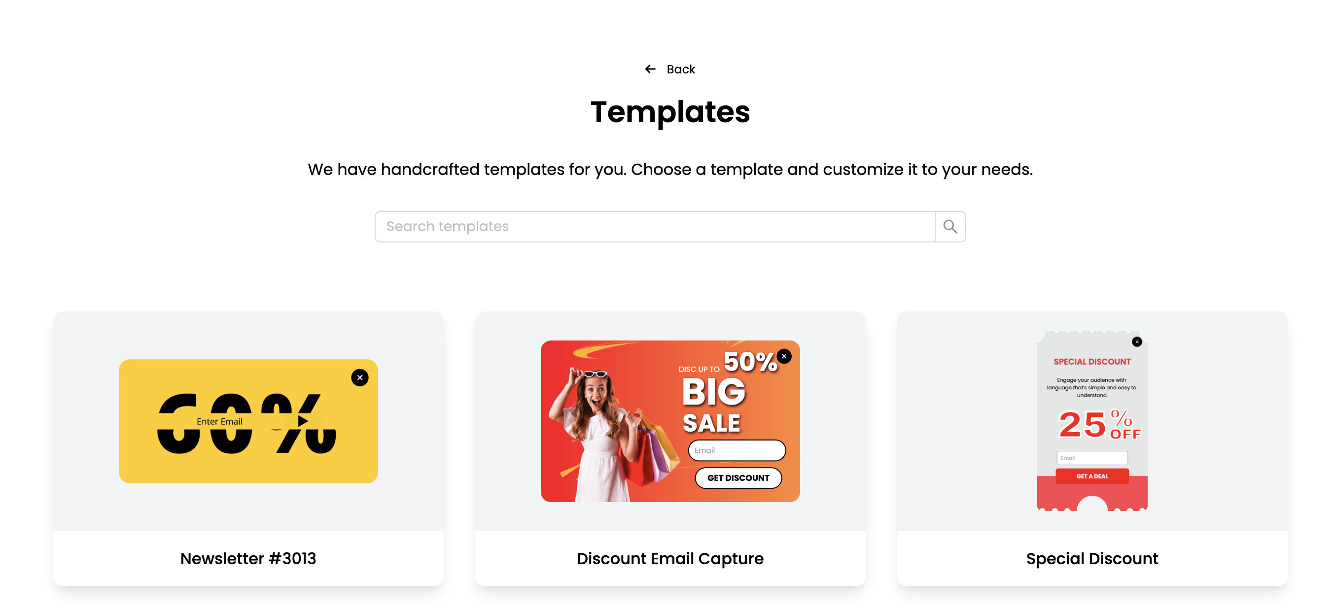 Selecting the Right Template for email optin popups