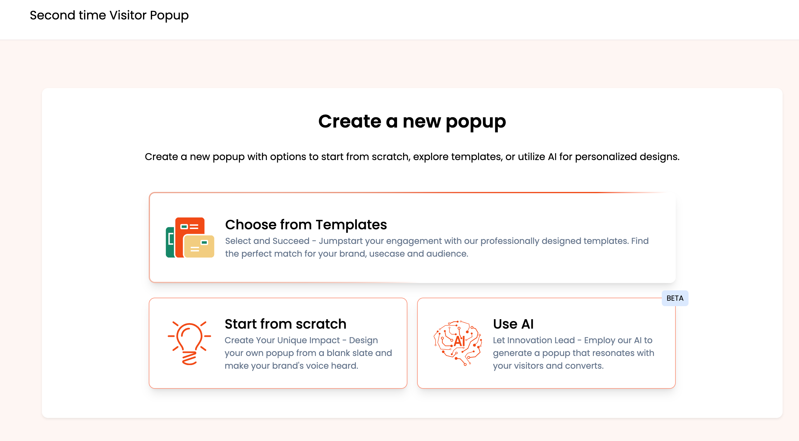 choose how to create your popup