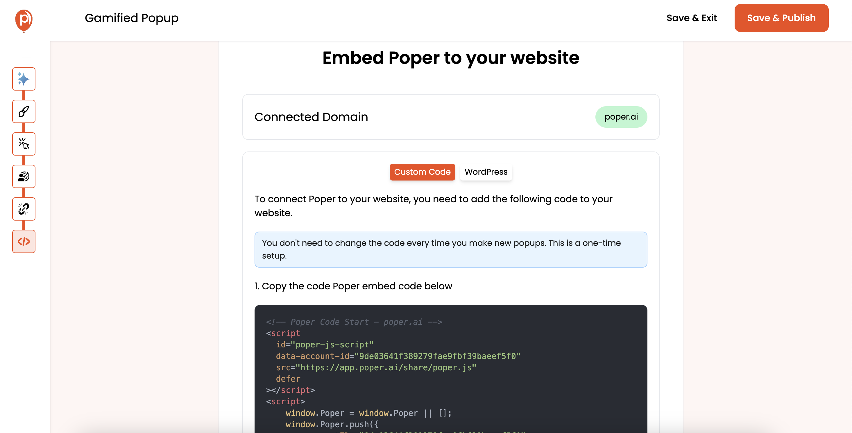 Embed Poper to Your Website