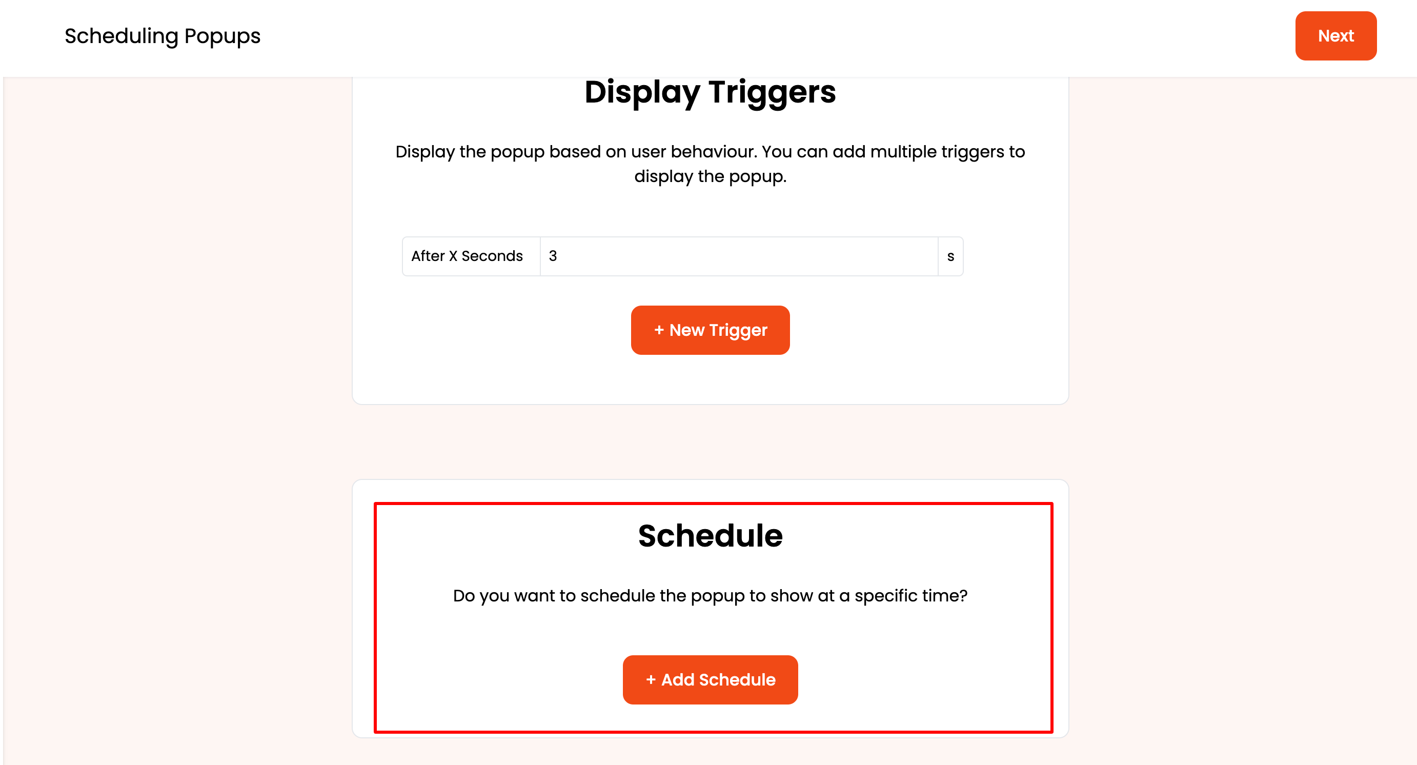 Setting Display Triggers