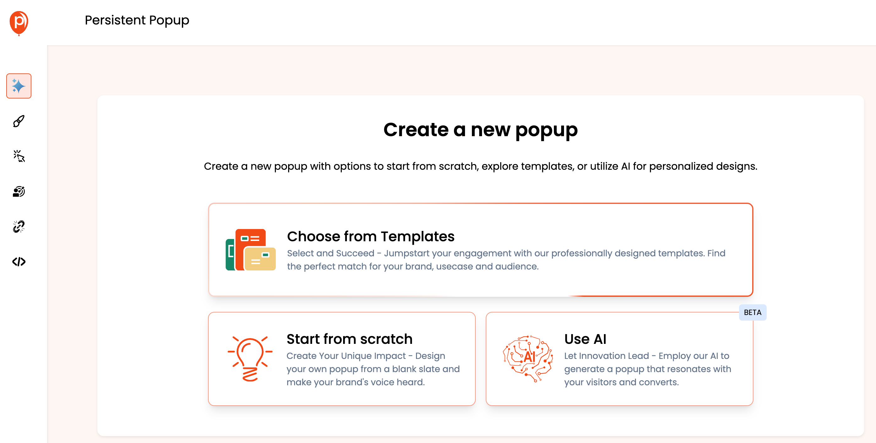 Create a New Popup