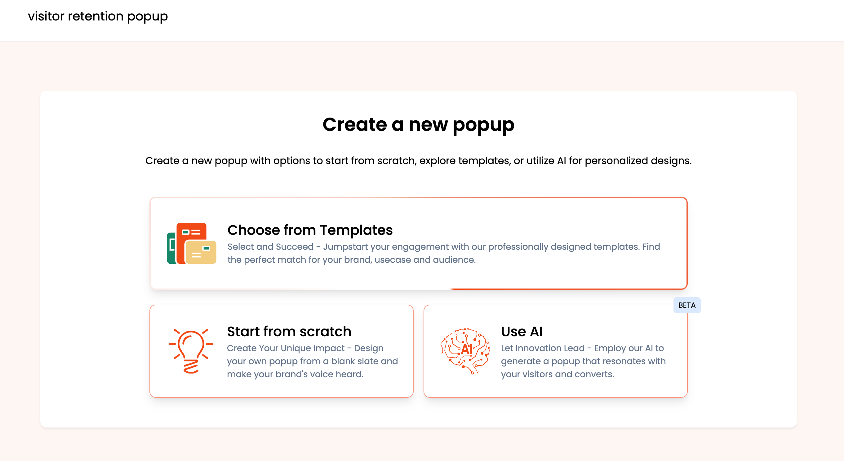 Choose a Popup Creation Method