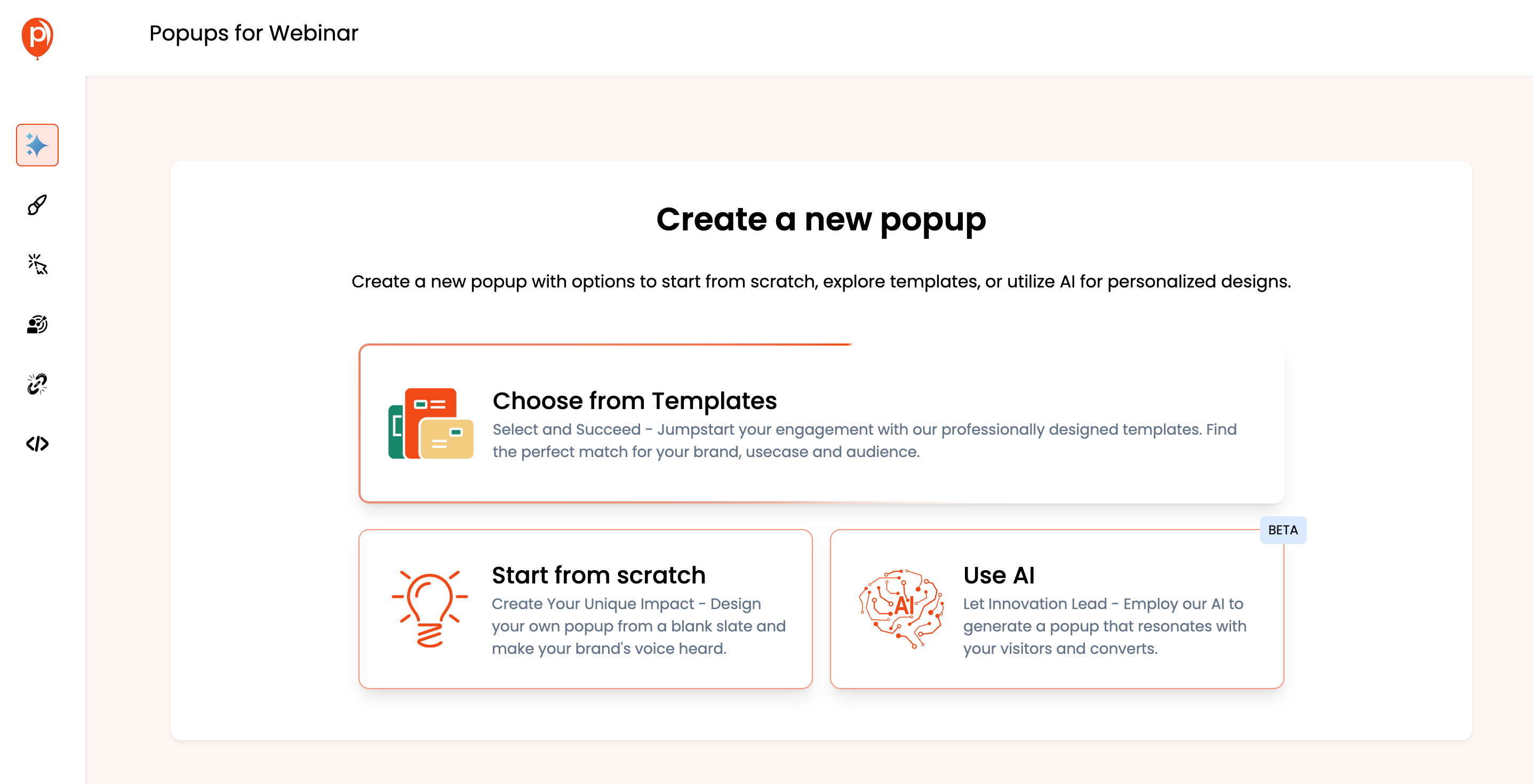 Create a New Popup