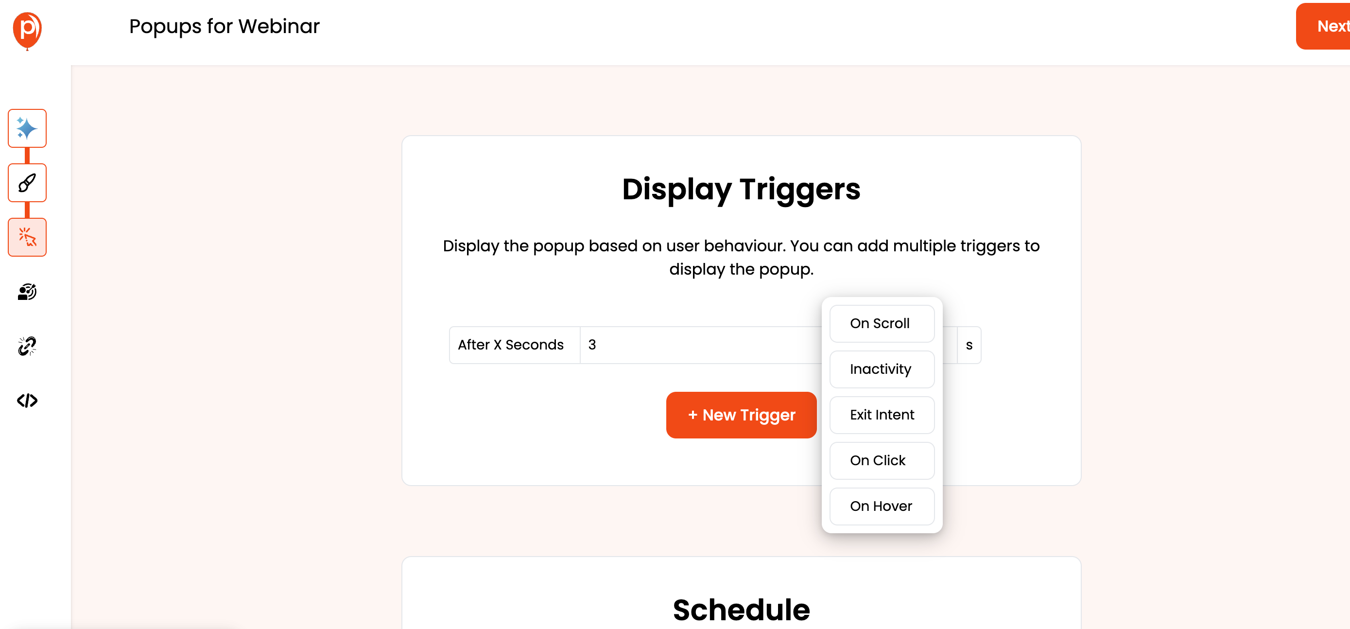 Configure Display Triggers