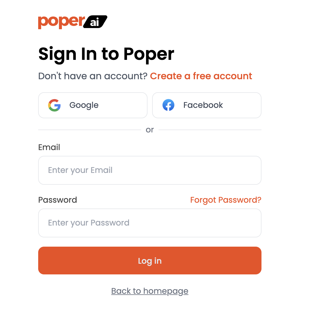 Sign Up to Poper