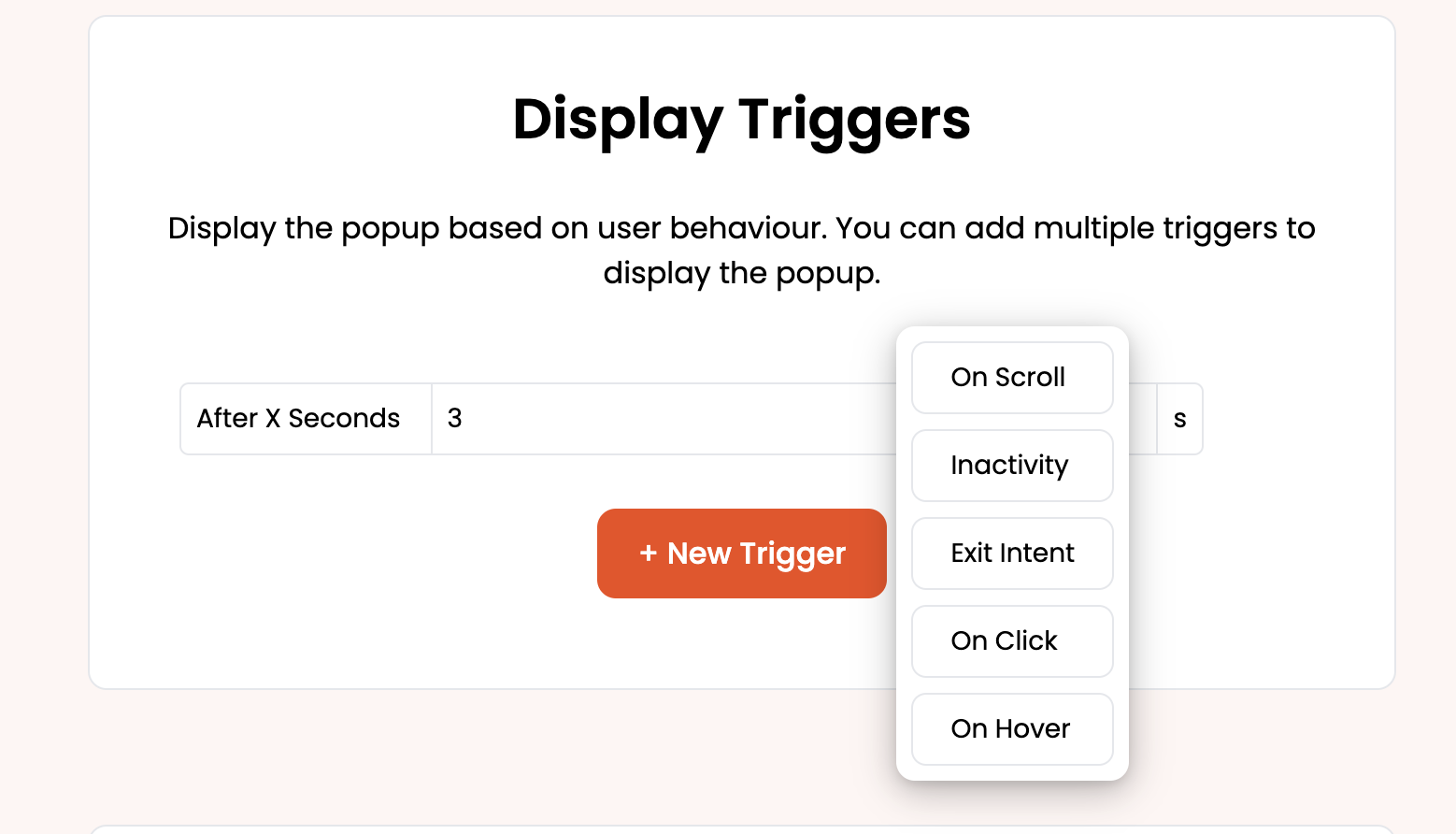 Display Triggers