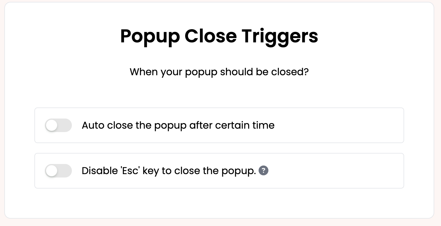 Closing Triggers