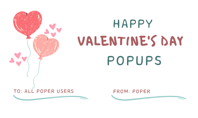 Valentine’s Day Popups