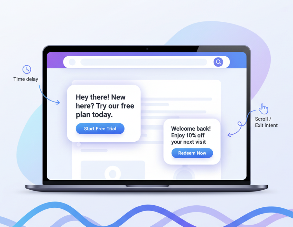 Popup or Slide-In Welcome Message Popup or Slide-In Welcome Message
