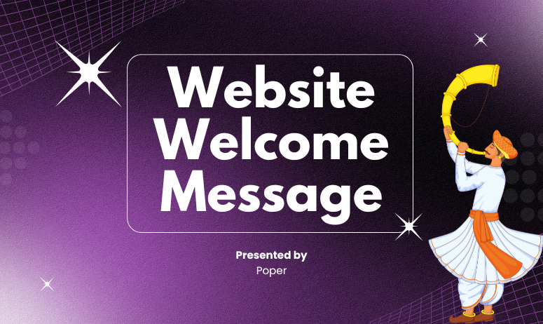 website welcome message