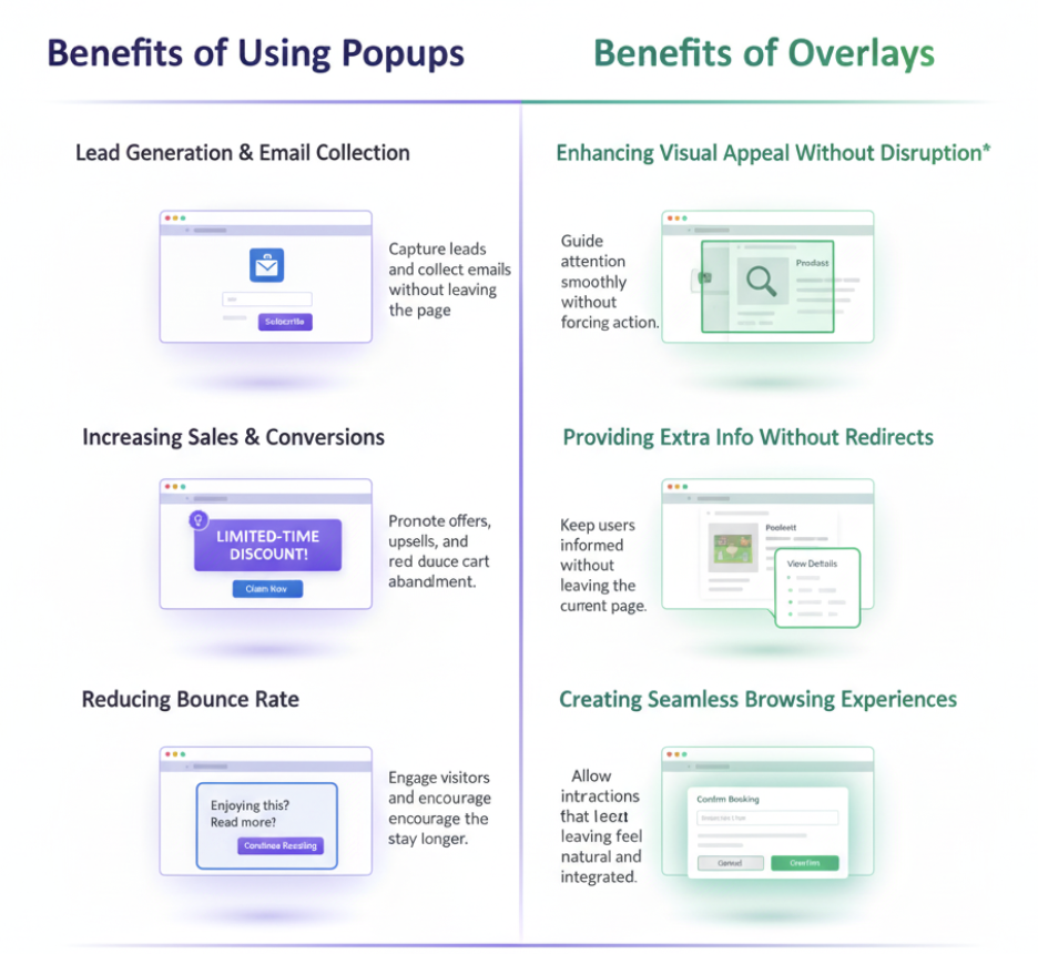 Benefits of Using Popups and Overlays Benefits of Using Popups and Overlays