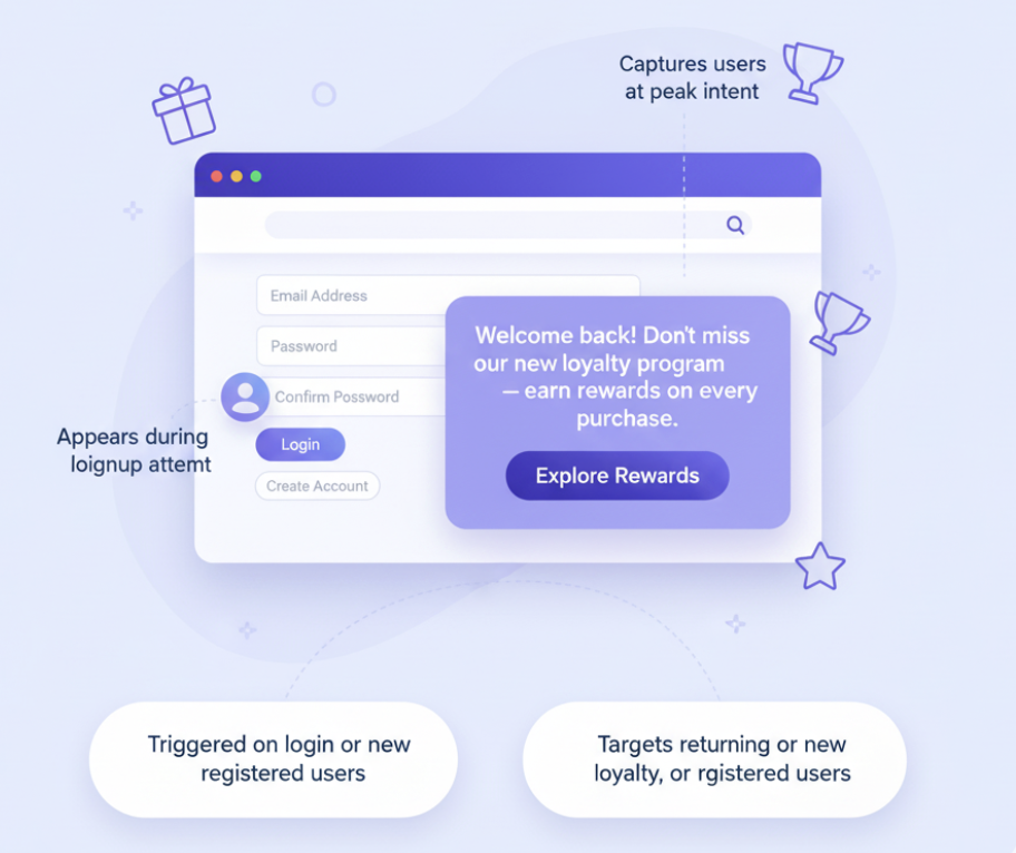 Login and Signup Interstitials Login and Signup Interstitials