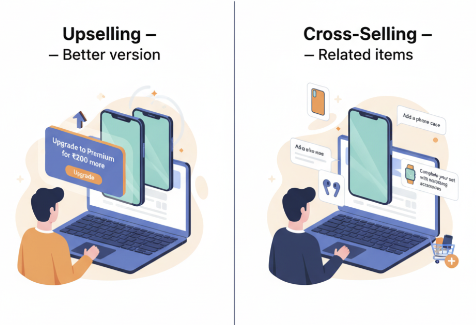 The Difference Between Upselling and Cross-Selling