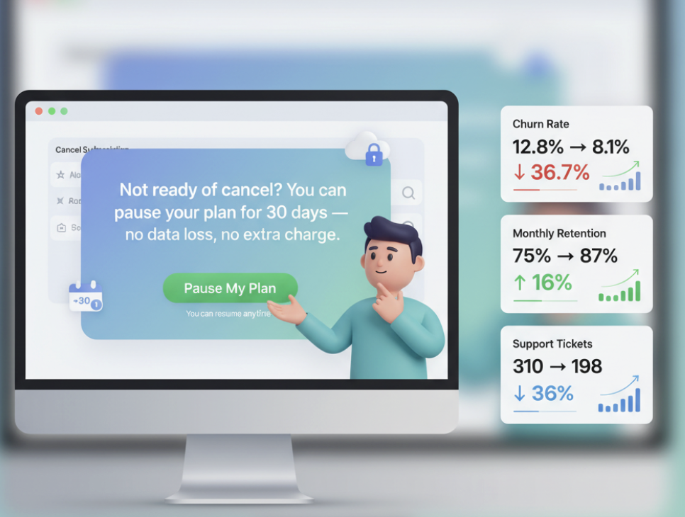 SaaS Example: Recovering Churned Users with a “Pause Plan” Downsell