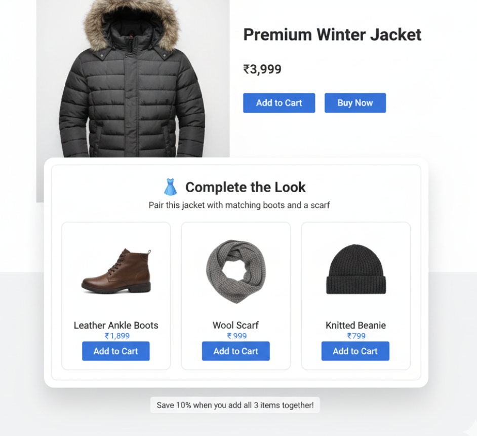 Complete the Look Popups Complete the Look Popups