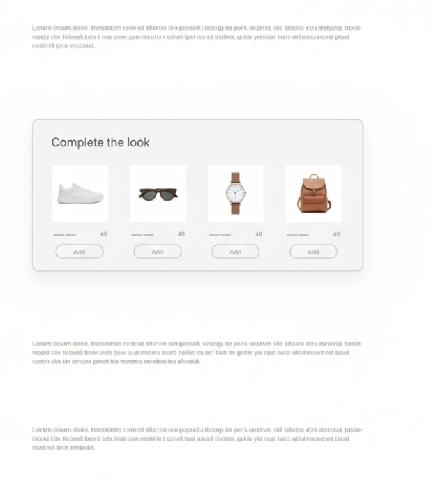 Inline Product Recommendation Blocks