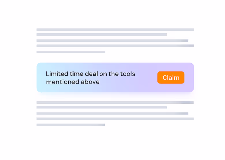 Inline Discount or Offer Sections