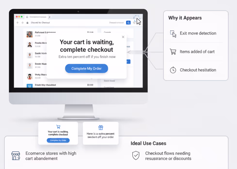Cart Abandonment Popups Cart Abandonment Popups