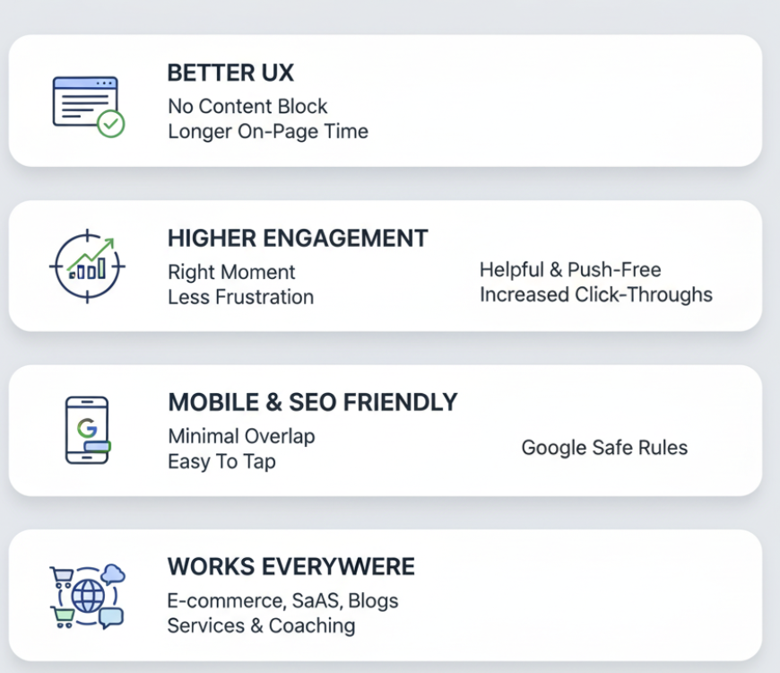 Benefits of Slide In Popups Benefits of Slide In Popups