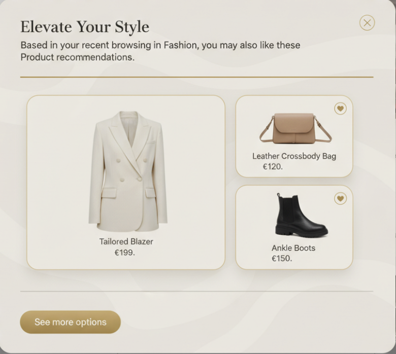 Product Recommendation Slide In Product Recommendation Slide In