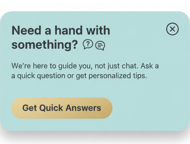 Support or Help Slide In Support or Help Slide In