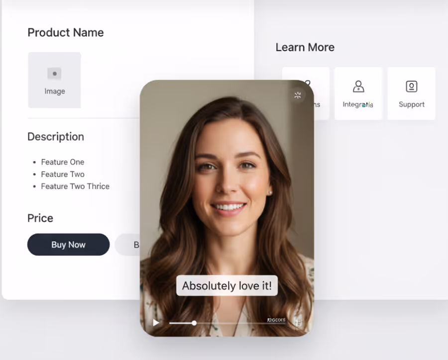 Testimonial or Social Proof Video Popup