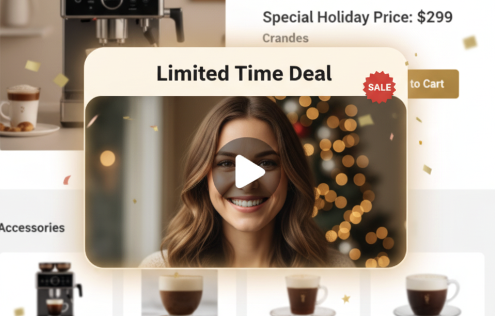 Promotional or Offer Announcement Video Popup