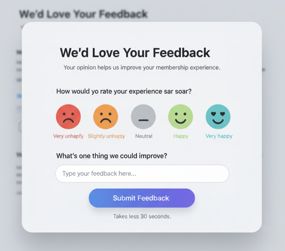 Type 6 – Feedback or Survey Popups Type 6 – Feedback or Survey Popups