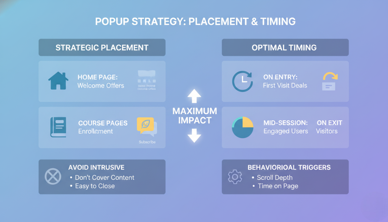 Popup Placement and Timing