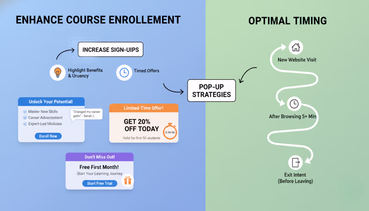 Enhancing Course Enrollment with Popups