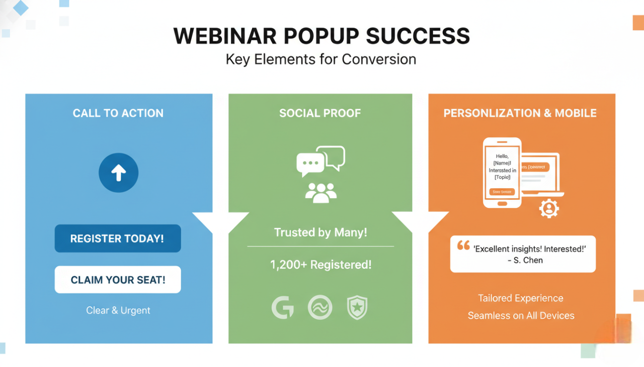 Key Elements of Successful Webinar Popups