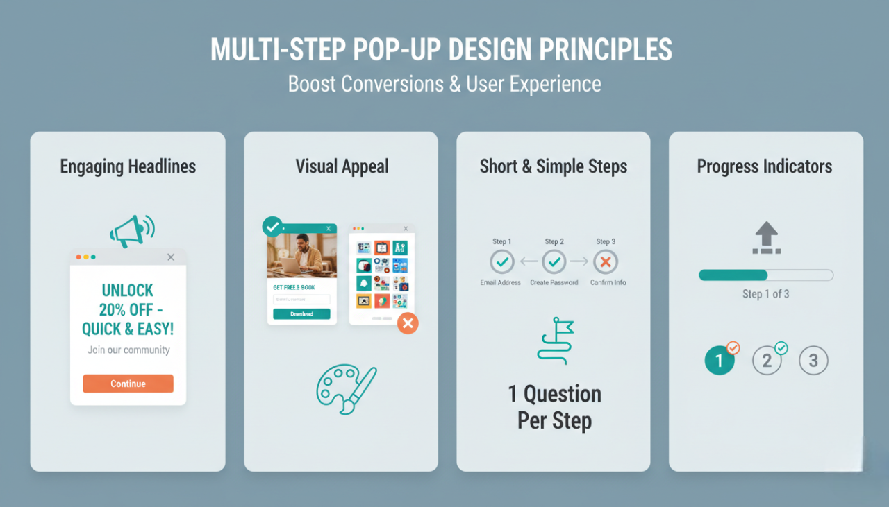Design Principles for Effective Multi-Step Popups