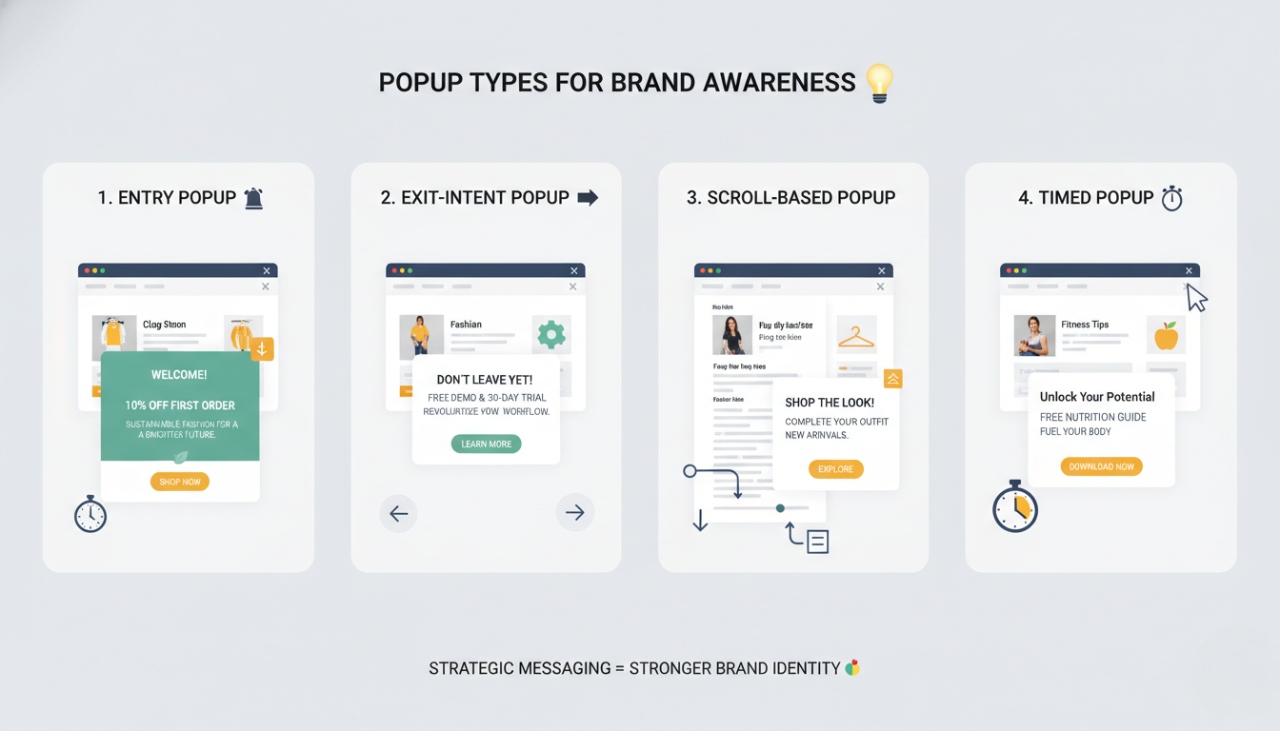 Understanding the Types of Popups for Brand Awareness
