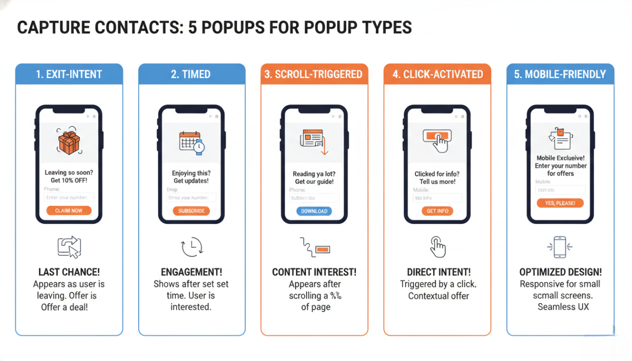 5 Types of Popups for Contact Number Collection
