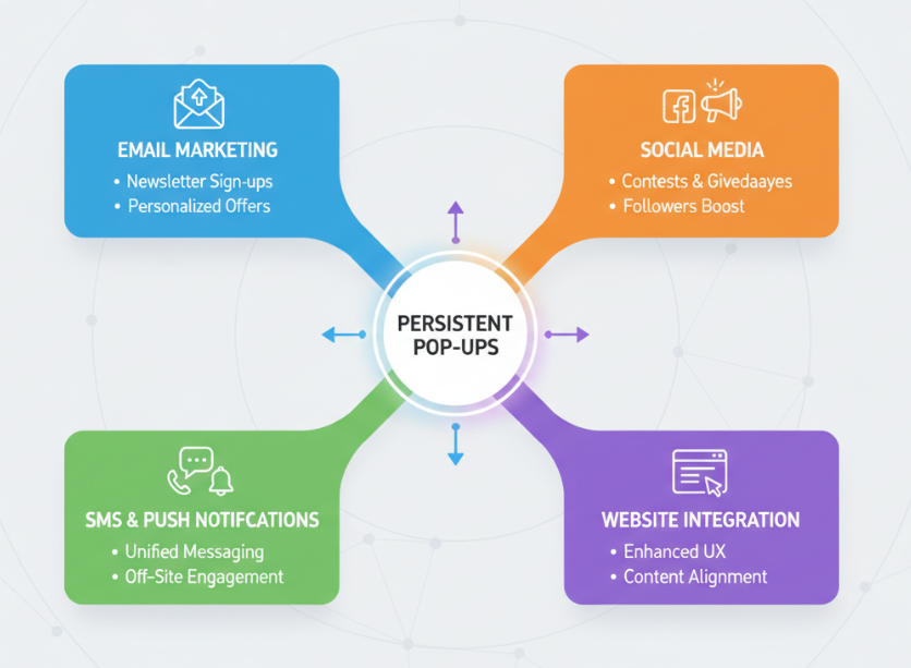 Integrating Persistent Popups with Marketing Channels